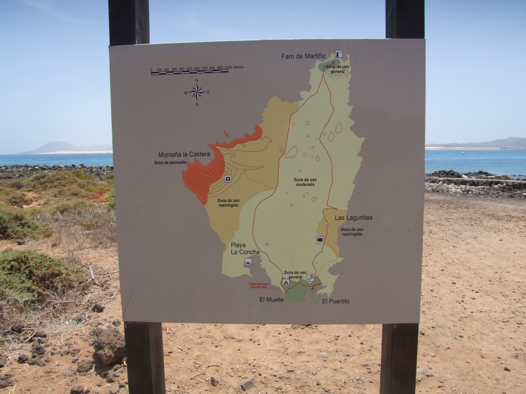 Mapa wyspy Lobos