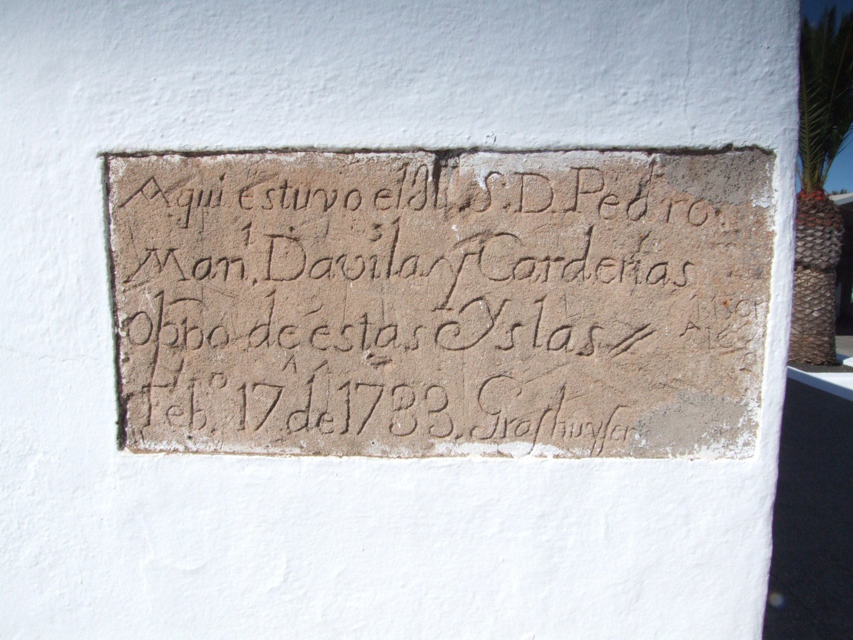 Inskrypcja na budynku Ermita de San Marcial