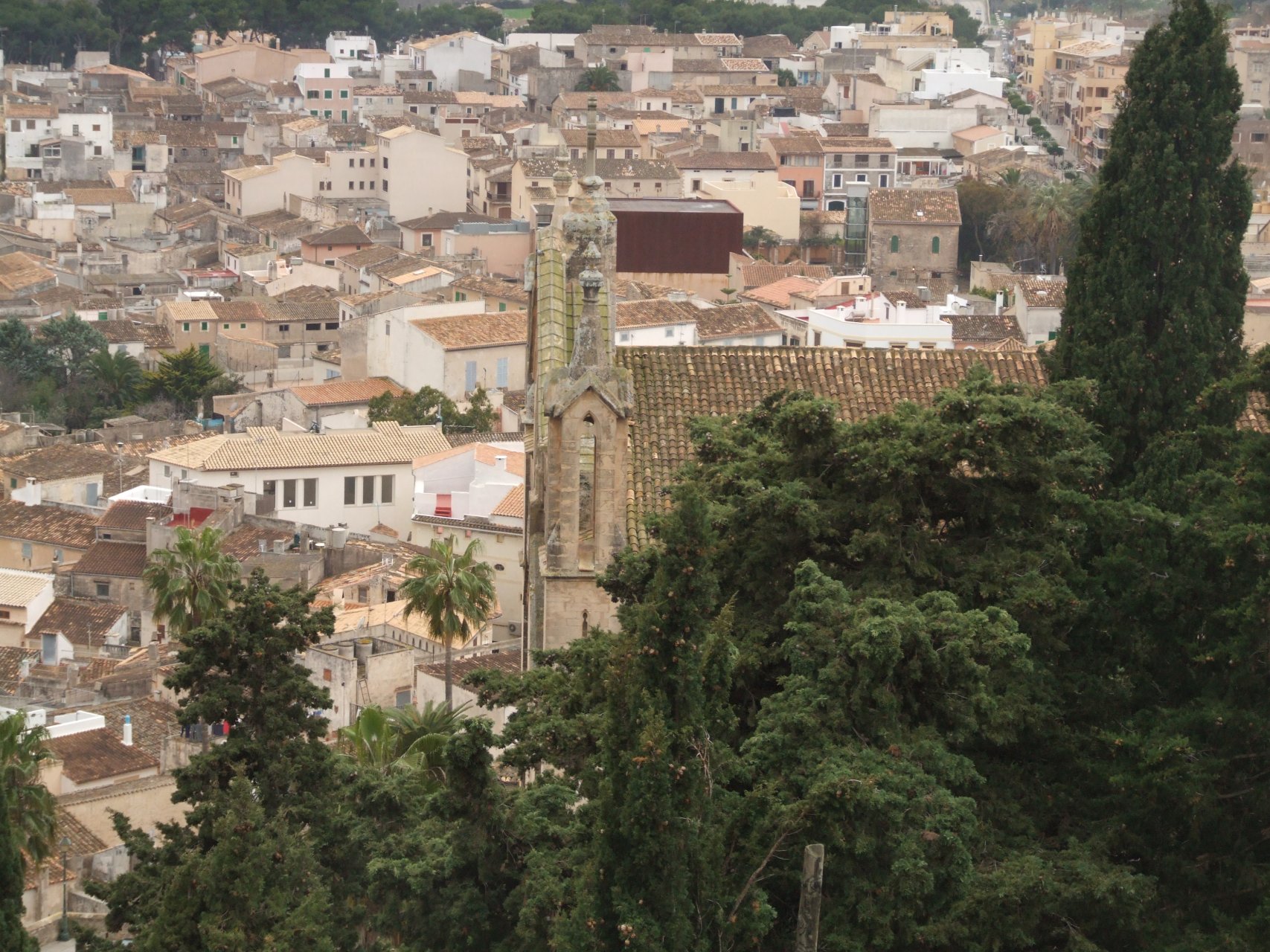 Widok na miasto, na pierwszym planie kościół Transfiguració del Senyor