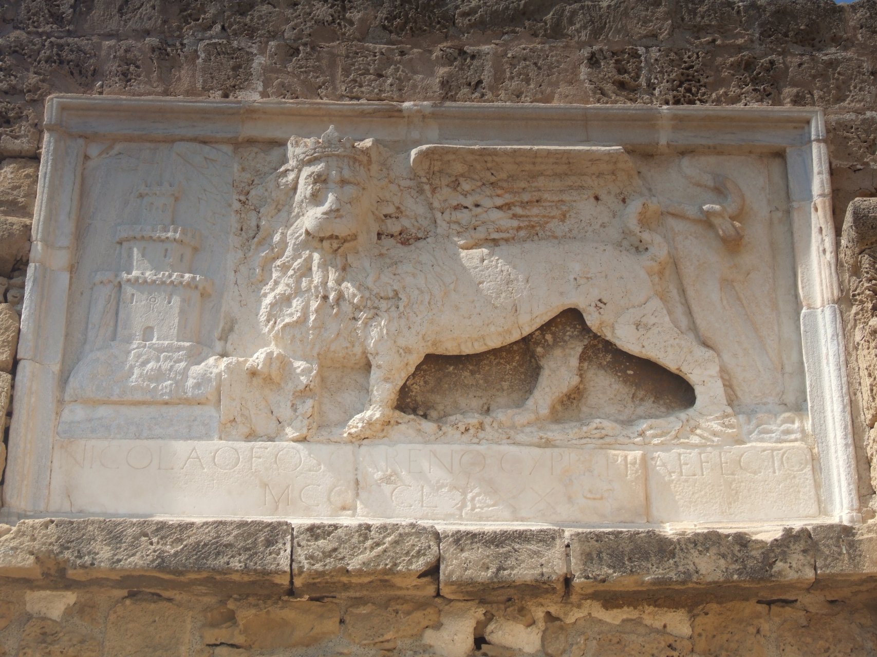 Lew św. Marka strzegący wejścia do bastionu Otella