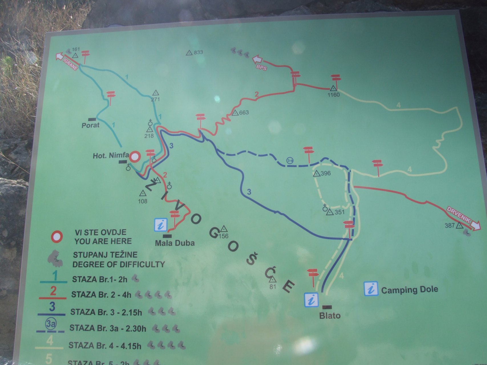 Plan sytuacyjny szlaków na Sutvid