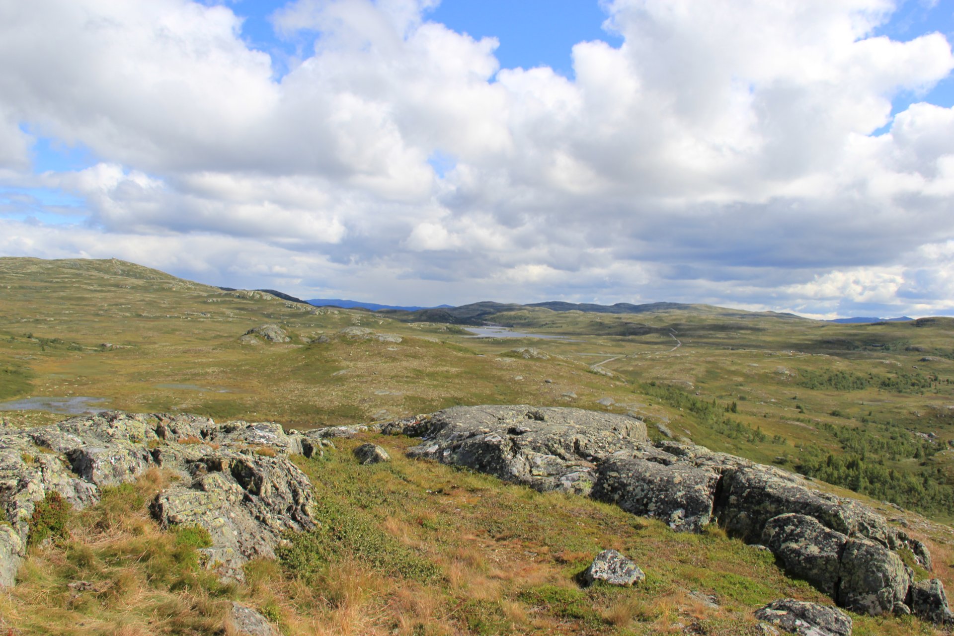 Widok z Piggnatten na płaskowyż Hardangervidda