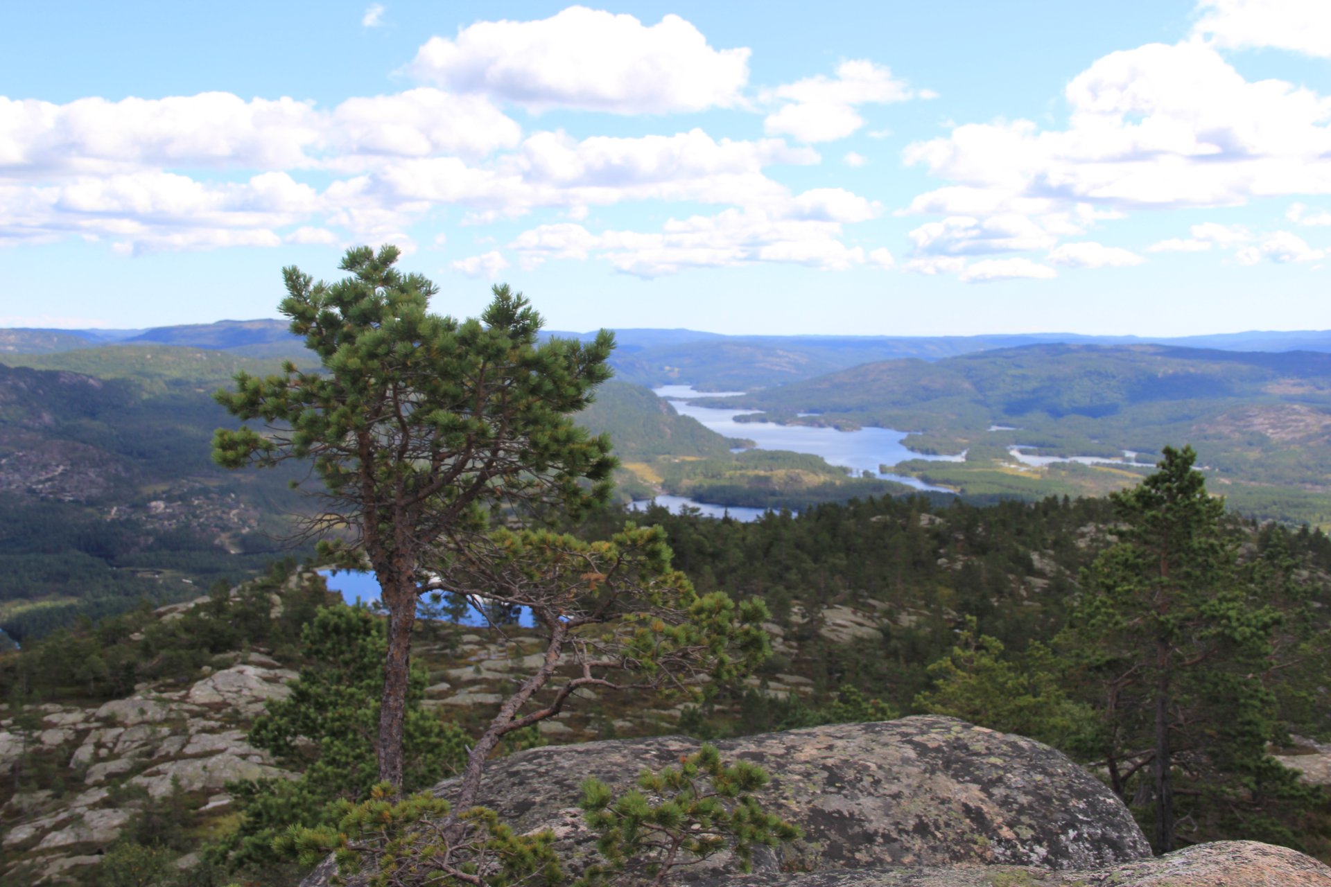 Widok ze szczytu Skuggenatten w kierunku południowym