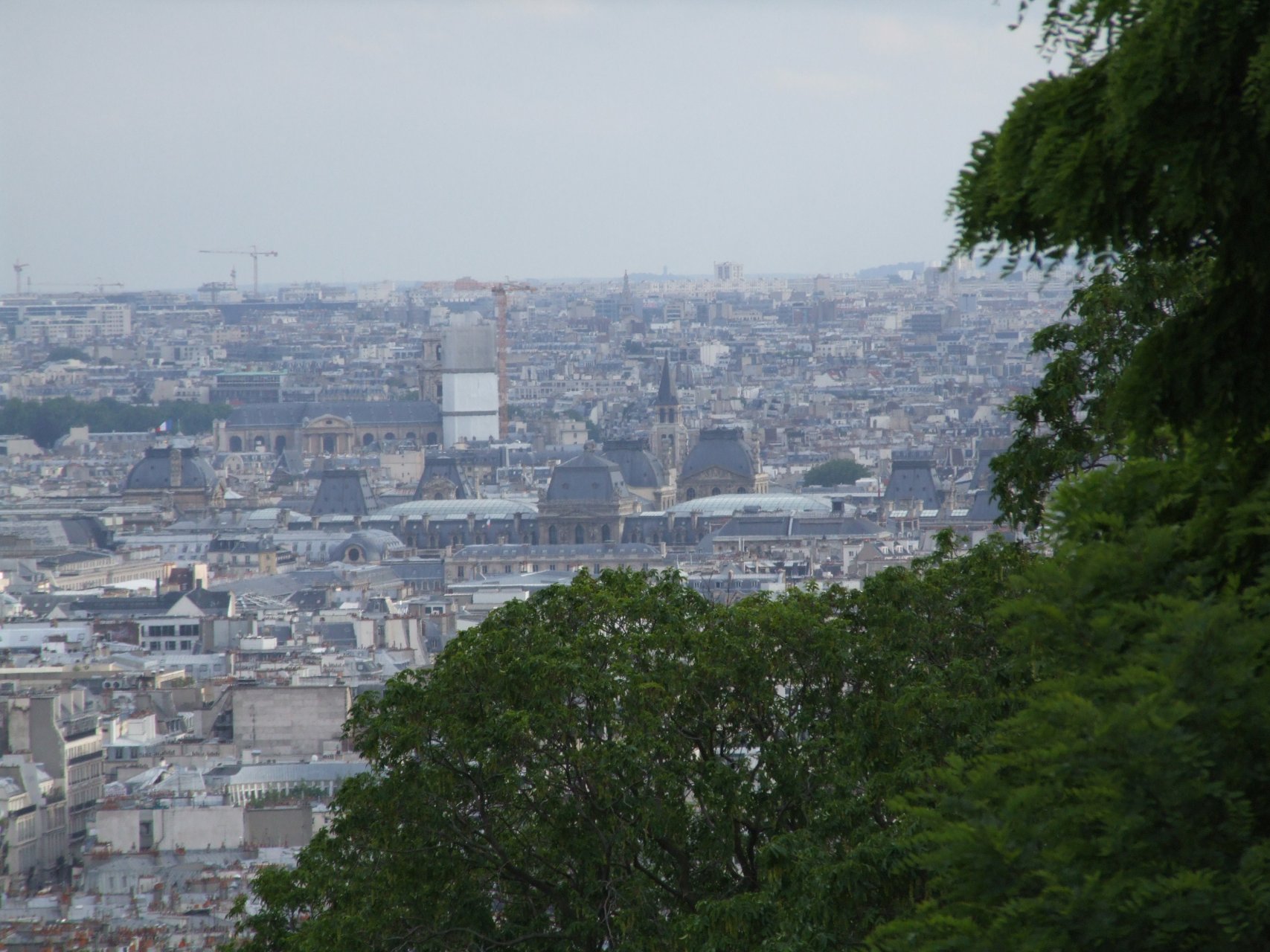 Widok z bazyliki Sacré-Cœur na Paryż