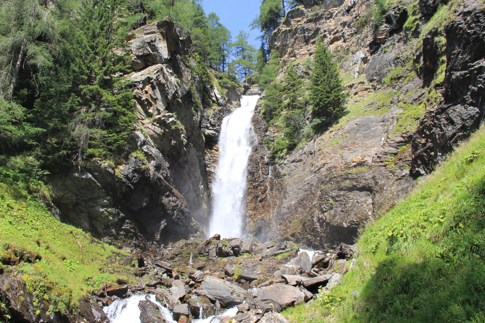 Wodospad Cascata alta di Saent