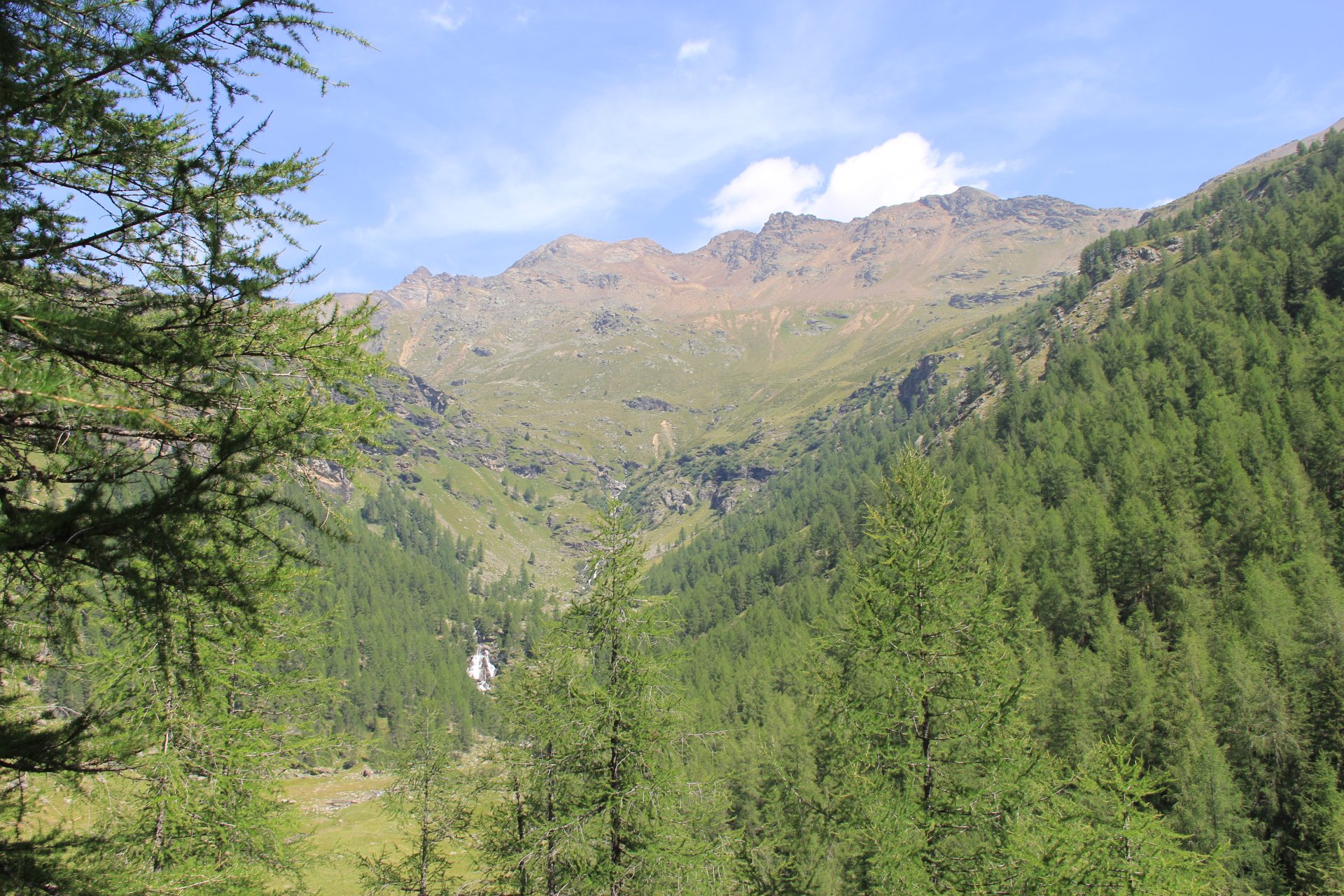 Widok na górne piętra doliny Val di Saent