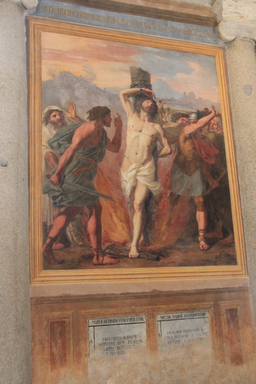 Malowidła ścienne przedstawiające cierpienia męczenników