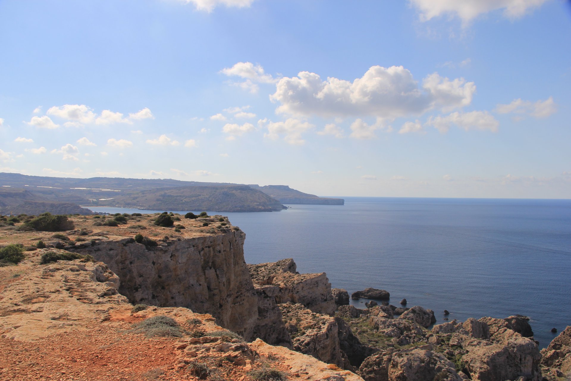 Klify na zachodnim wybrzeżu Malty