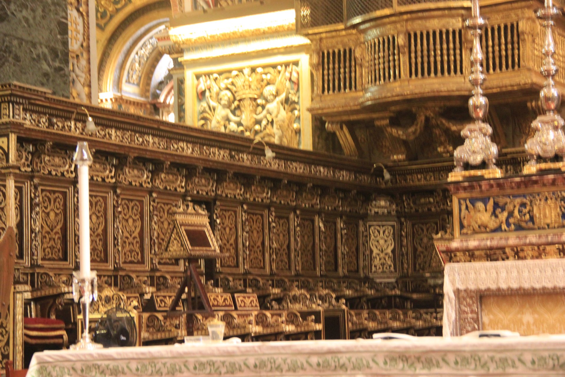 Wnętrze konkatedry św. Jana w Valletcie