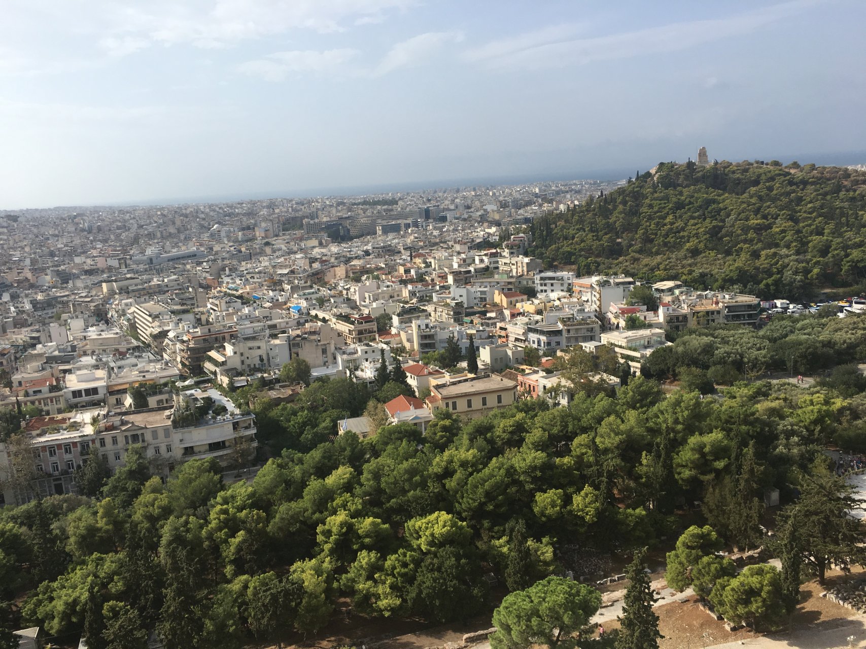 Panorama Aten z Akropolu