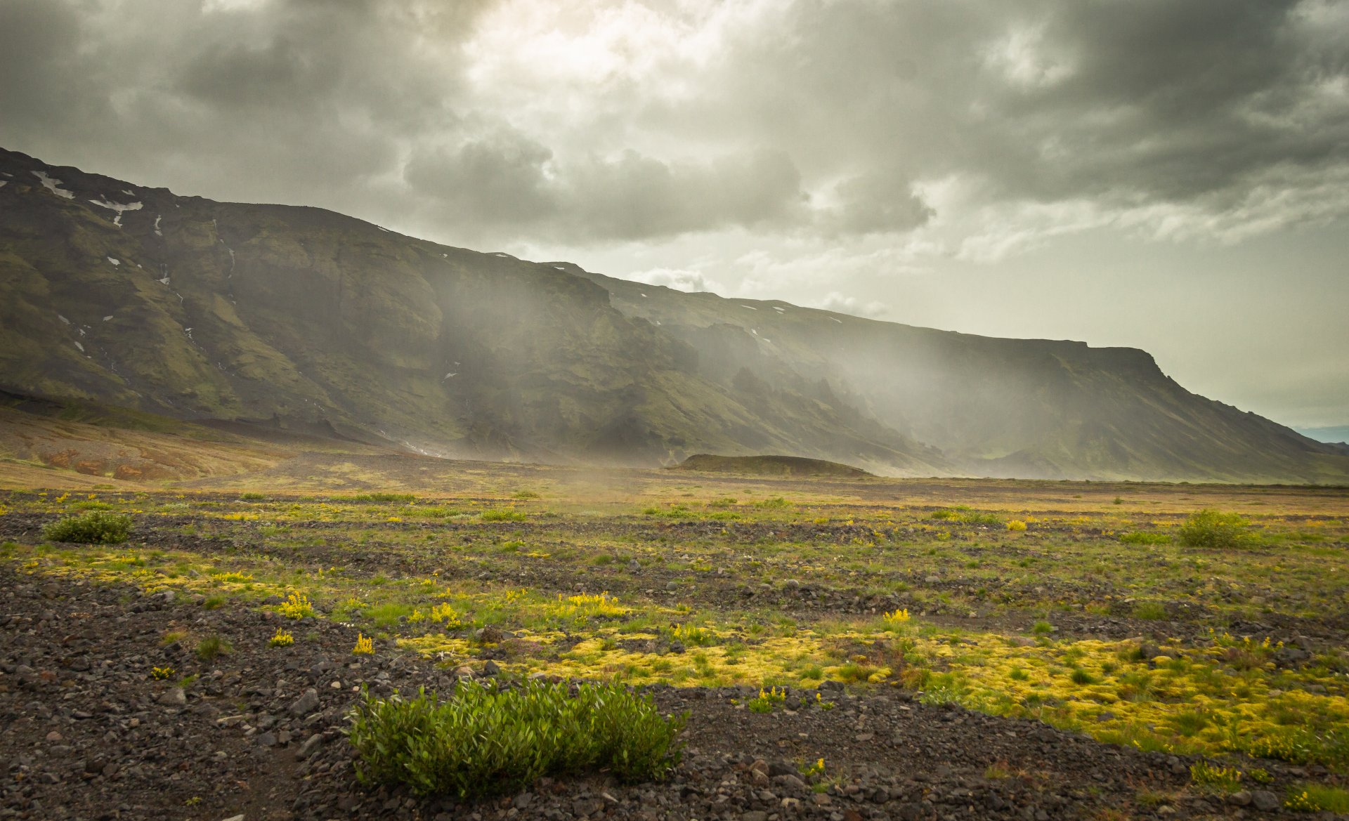 Zbocza wulkanu Eyjafjallajökull