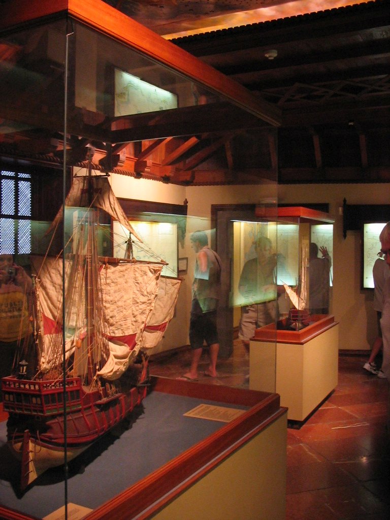 Casa de Colón - makiety statków z floty Kolumba