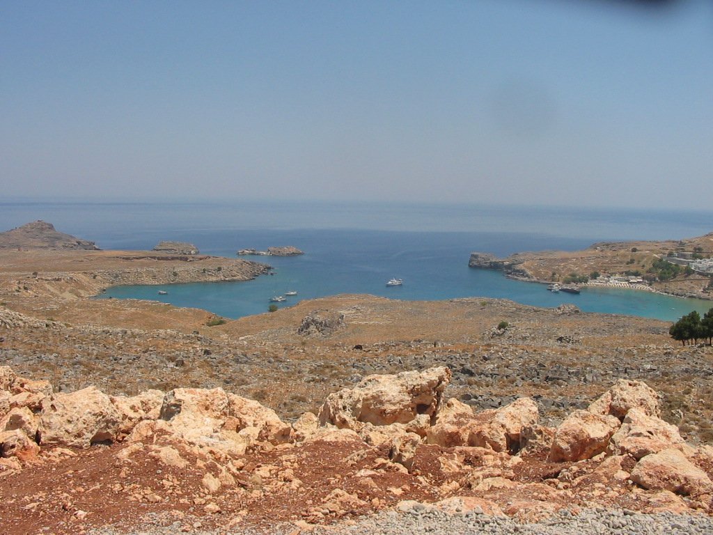 Panorama na zatokę Lindos