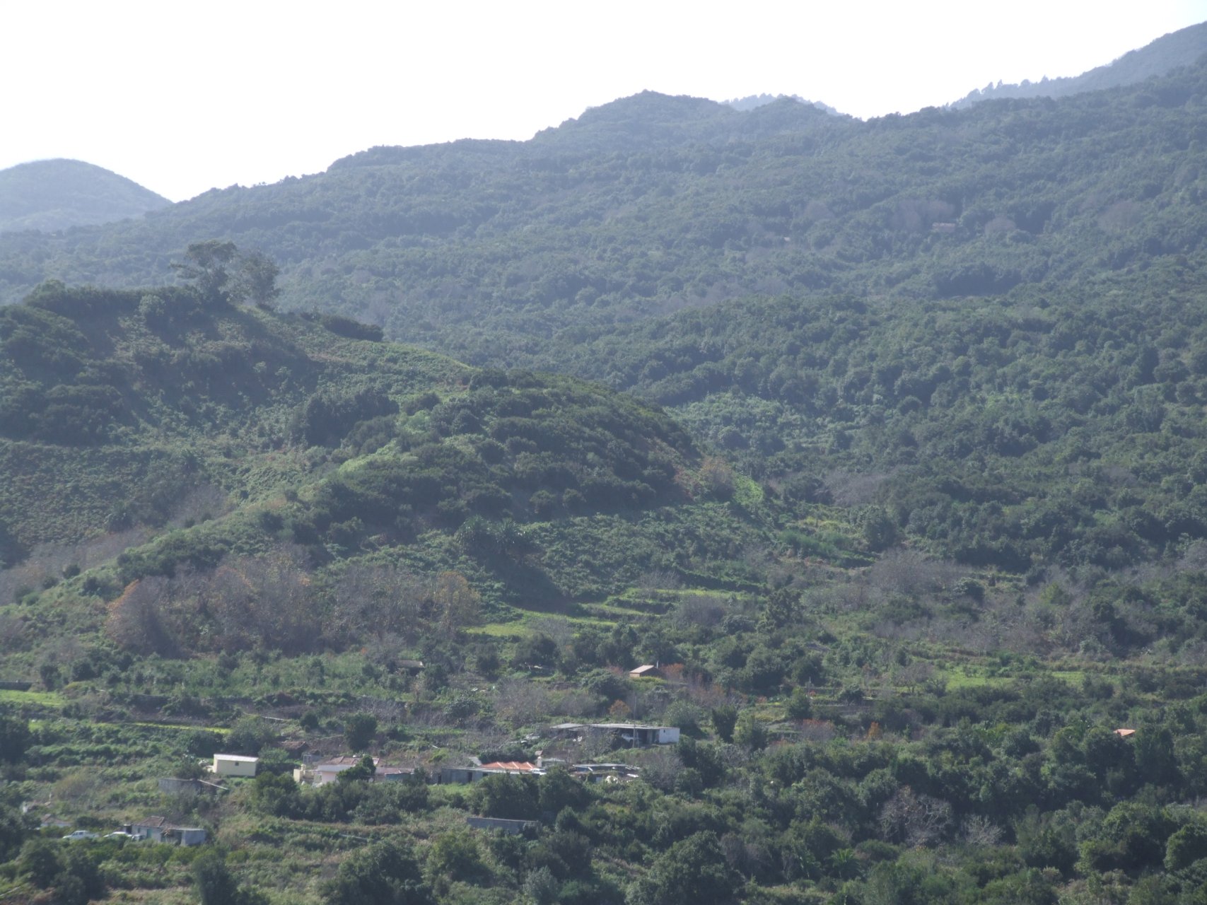 Widok z Montaña de la Breña w kierunku zachodnim (w tle Cumbre Nueva)